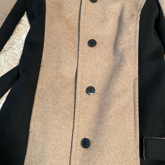 Beige and black woolen coat Calvin Klein - Picture 4 of 12